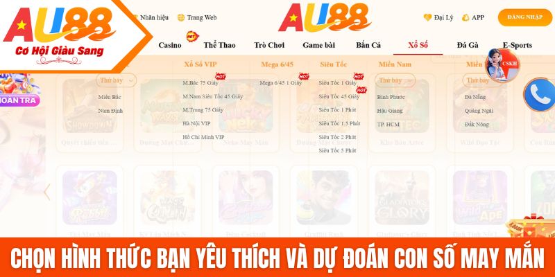 Chọn hình thức bạn yêu thích và dự đoán con số may mắn