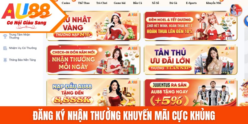 Đăng ký nhận thưởng khuyến mãi cực khủng