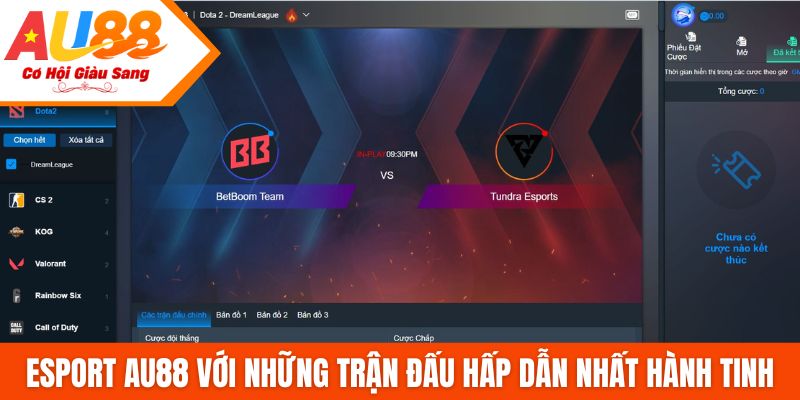 Esport AU88 với những trận đấu hấp dẫn nhất hành tinh