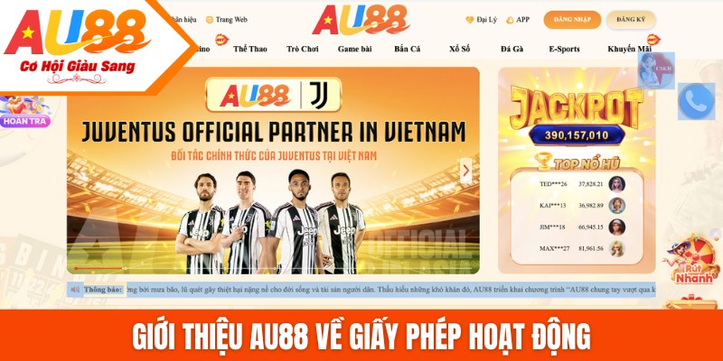 Giới thiệu AU88 về giấy phép hoạt động